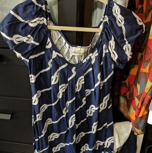 Nautical boat neck top